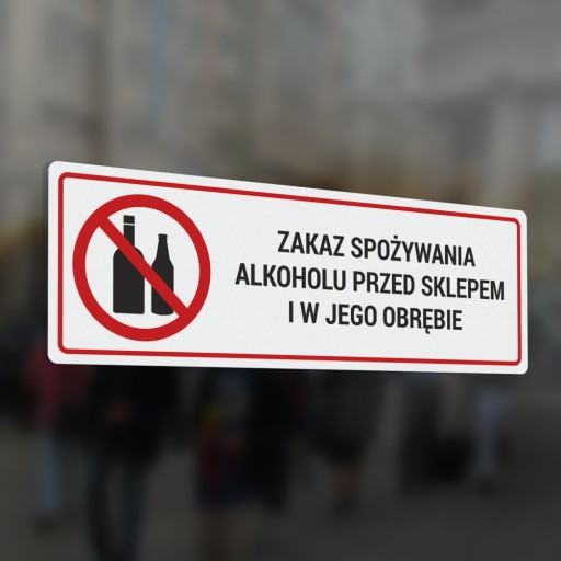 Nálepka – Zákaz pitia pred obchodom 10x30
