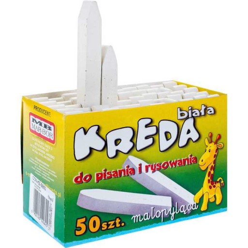 Biela krieda na školskú tabuľu b1 50KS MAR-BOR