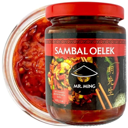Sambal Oelek omáčka hustá pasta Pikantné čili pyré v tégliku 238g MR. MING
