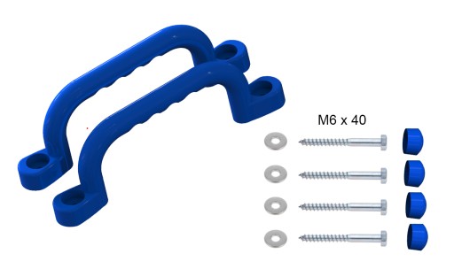 SLNKO - IHRISKO RÚČKY 240 mm - 2 ks S MODRÝMI SKRUTKAMI BU