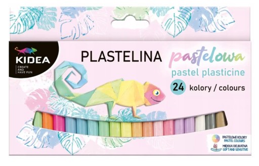 KIDEA SCHOOL Plastelína 24 PASTELOVÝCH FARIEB