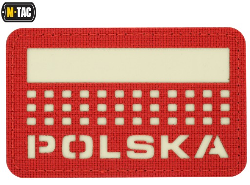 VELCRO ZÁPLATA POLSKÝ VLAJKA LASEROVÝ REZANÝ 50x80 FLUORESCENT M-TAC ČERVENÝ