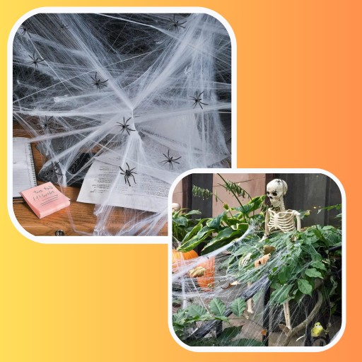 SPIDER WEB BIELA OZDOBA HALLOWEENSKÉ DEKORÁCIE + PAVÚKY