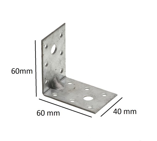 MONTÁŽNY UHOL S RAZENÍM 60x60x40 mm