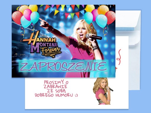 POZVÁNKA DIEŤAŤA HANNAH MONTANA + OBÁLKA ZDARMA