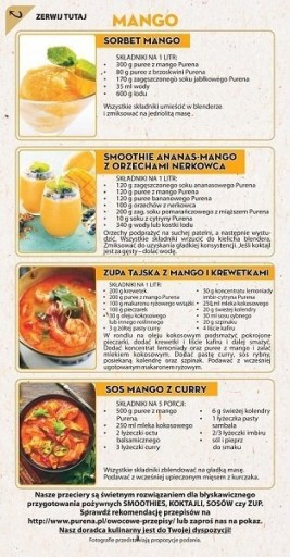 Mangové pyré 100% 1KG Purena