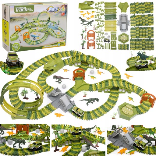 AUTO NA PRETEKÁRSKU DRÁHU DINOSAUR TRAŤ PARK PETLA 260 ks.