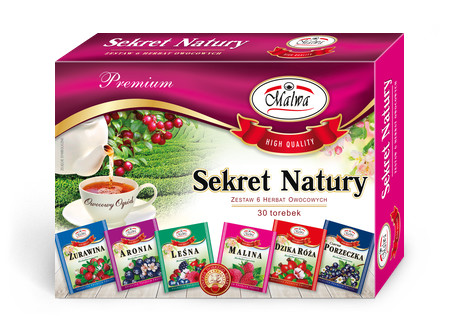 Čaj Malwa Secrets of Nature ovocný set 30 tb.