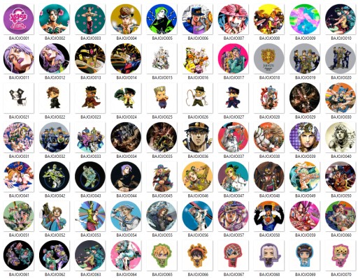 JoJo's Bizarre Adventure Manga Anime Pins