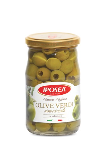 Zelené olivy pražené 290g IPOSEA