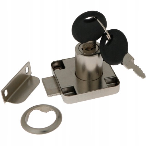 Štvorcový nábytkový LOCK 40 x 40 mm na skrinky, písacie stoly, zásuvky + 2 kľúče