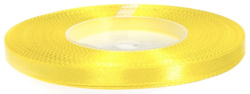 Saténová stuha 6 mm 32 m - žltá