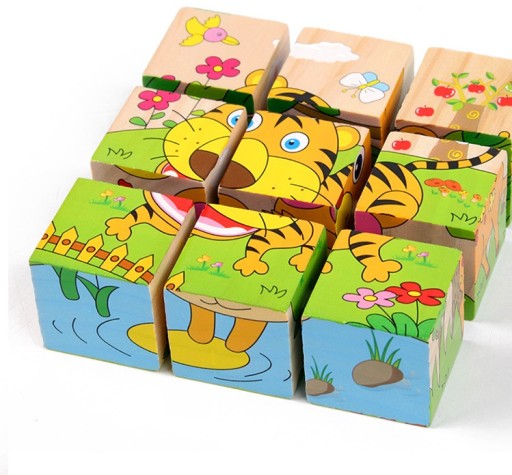 VZDELÁVACIE BLOKY DREVENÉ PUZZLE