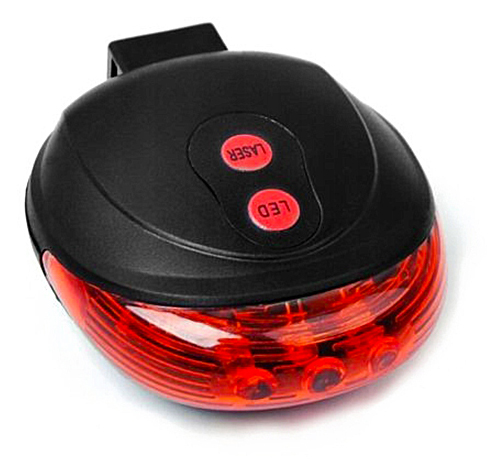 ČERVENÁ LED LASEROVÁ BICYKLOVÁ LAMPA LASER O6P14