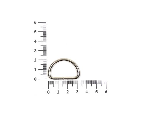 Kovový polkruh D krúžok 2,5cm 25mm 10 kusov
