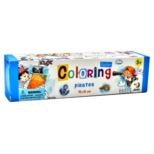 Omaľovánka na rolke Piráti 70x16 Dodo