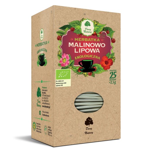 Dary Natury Eco malinovo-lipový čaj 25 x 3 g