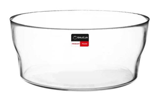 Miska na šalát, rovná sklenená misa, 19 cm, na šaláty