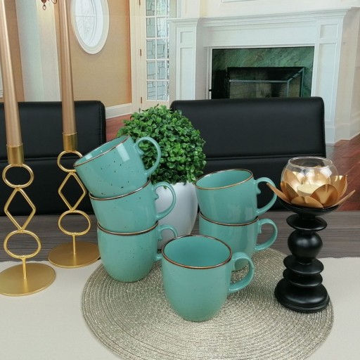 Porcelánový hrnček 500 ml zelený Rustic Green PORCELANA BOGUCICE