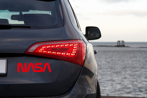 Nálepka na auto NASA HELMET LOGO 10X3CM
