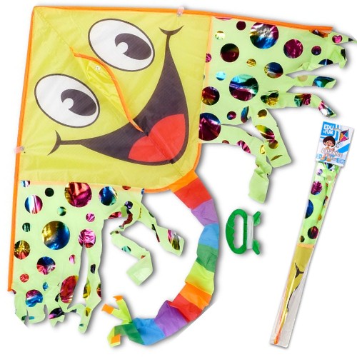 Kite pre deti 89 cm s farebným chvostom, jednoduché použitie a bezpečné