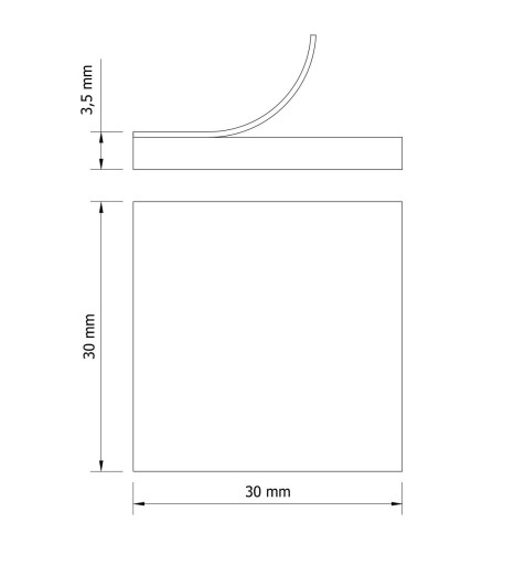 Plsťové podložky pod nábytkovú plsť 30x30 hnedá 24 ks