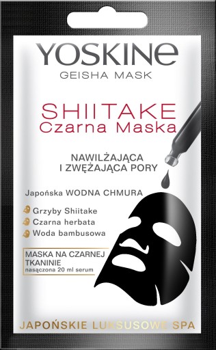 Maska Yoskine Geisha Mask na čiernej látke