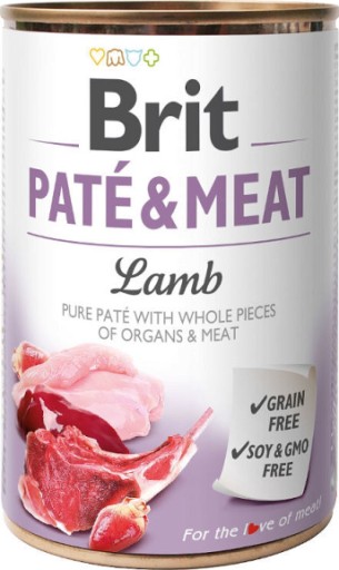 BRIT PAŠTÁTOVÉ MÄSO JAHNIČNÉ PRE PSY 800g