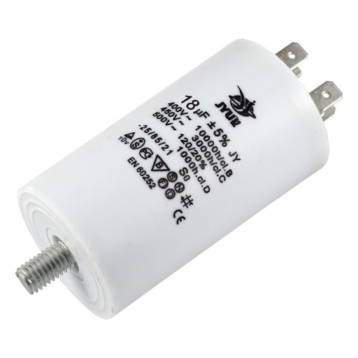 Štartovací kondenzátor 18uF 450V JYC konektory