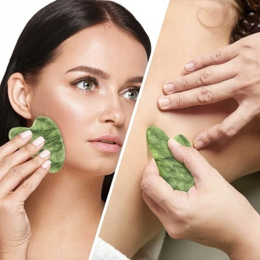 MASÁŽ NA TVÁR + JADE STONE JADE GUA SHA SET