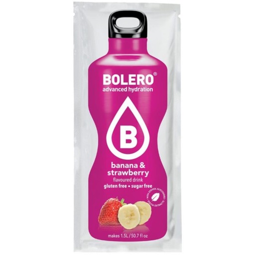 BOLERO Instantný nápoj s príchuťou banán a jahoda bez cukru 9 g
