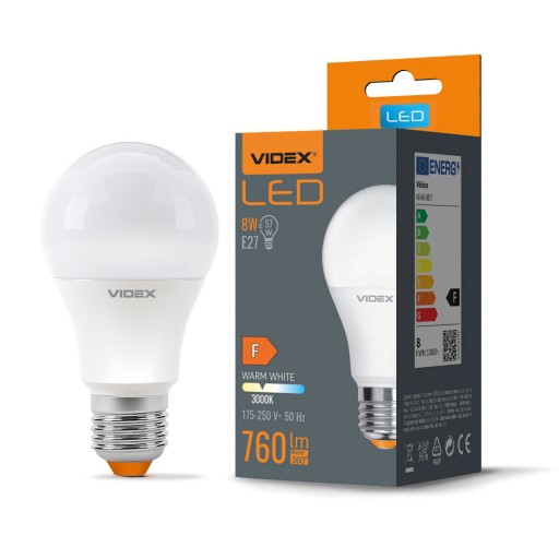 Videx LED žiarovka 8W E27 760lm teplá farba