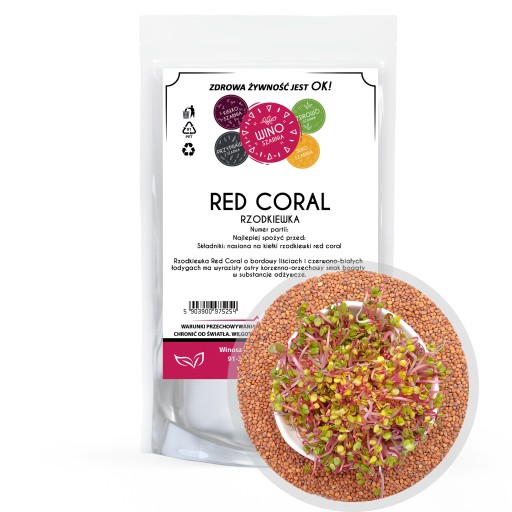 Red Coral reďkovka - semená na klíčky 100g