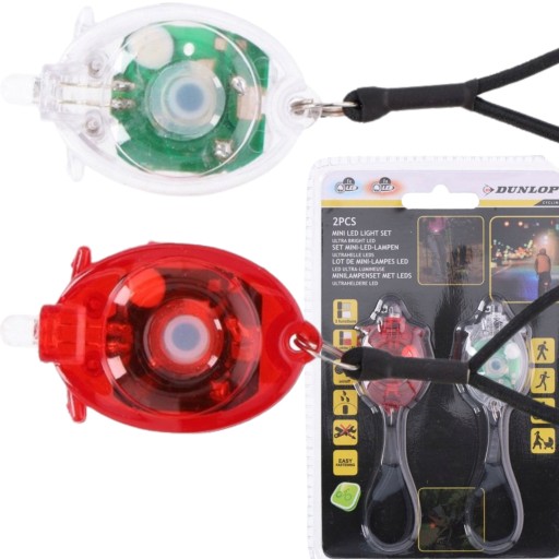 Predné a zadné LED svetlá na bicykel DUNLOP Sada osvetlenia na bicykel