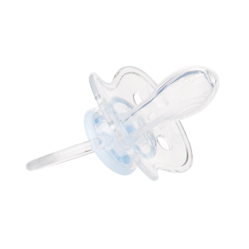 SILIKÓNOVÝ ukľudňujúci cumlík 0-6m SYMETRICKÝ NOVORODENEC BABY BLUE
