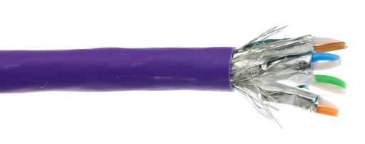 Molex tienená krútená dvojlinka cat.7A S/FTP, 1m drôt.