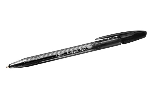 PERÁ 4 ks ČIERNA 1mm BIC CRISTAL CLIC