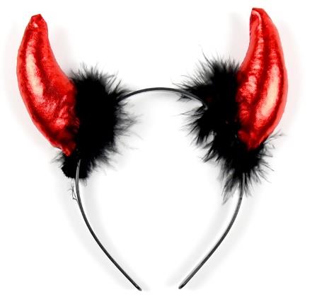 ČERTOVÉ ROHY S KOŽUŠINOU DÁMY HALLOWEEN