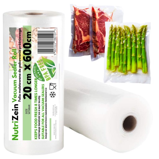 Vrúbkovaná fólia na zváračku 20x600cm NutriZein