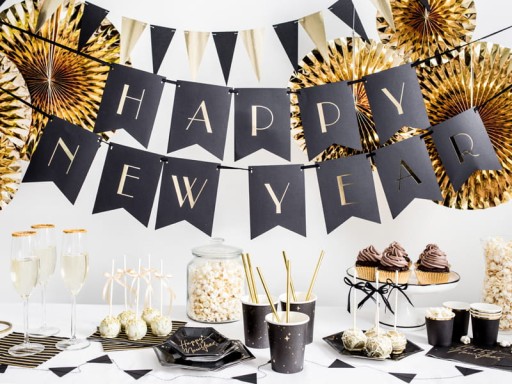 Papierové poháre - Nočná obloha, čierne, 6 ks.