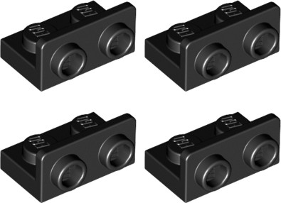 LEGO Bracket 1x2 čierna 6020193 99780 - 4 ks