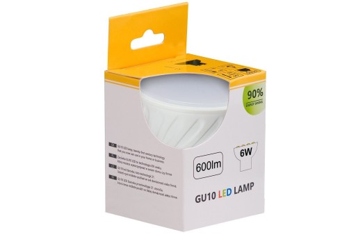 6x GU10 LED žiarovka 660lm 6W CCD STUDENÁ