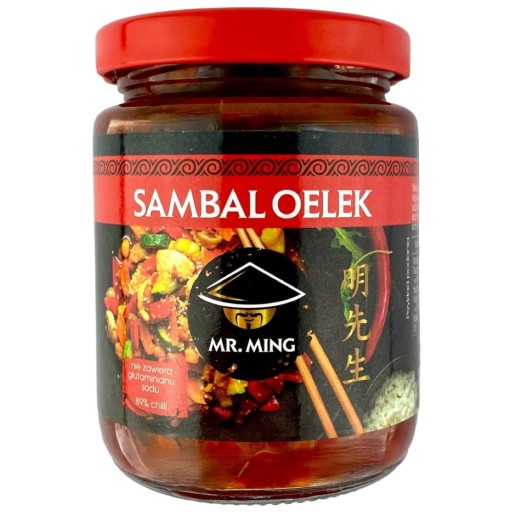 Sambal Oelek omáčka hustá pasta Pikantné čili pyré v tégliku 238g MR. MING