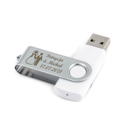USB kľúč Pendrive 8 GB so svadobným gravírovaním
