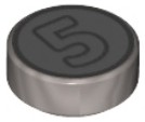 LEGO 98138pb174 1x1 hladká dlaždica COIN 5 (1g)