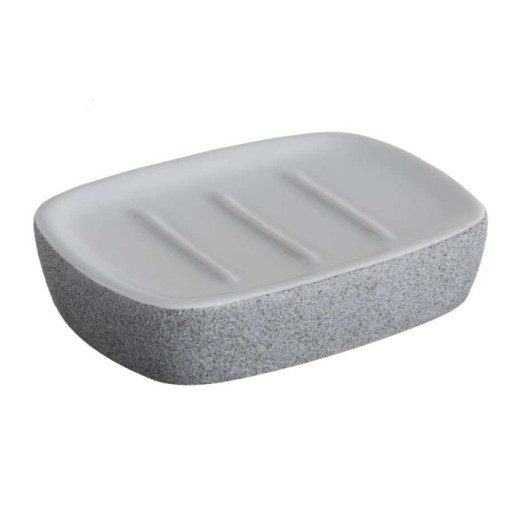 Miska na mydlo Bisk Stone šedá 06312