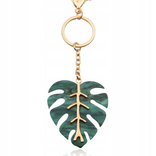 KĽÚČENKA Prívesok na kľúče Monstera Gold