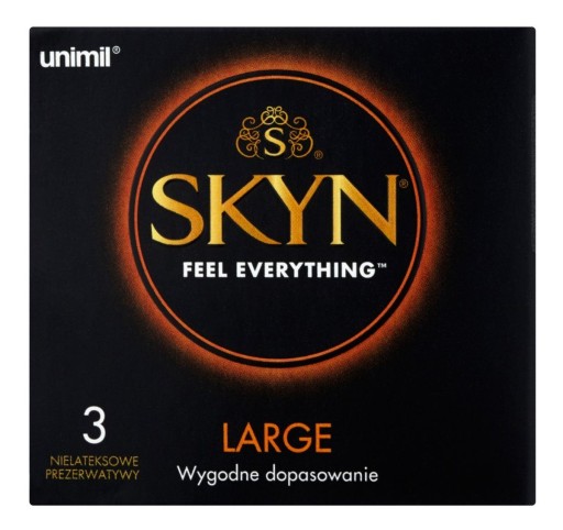 Unimil Skyn Veľké nelatexové kondómy 3 ks
