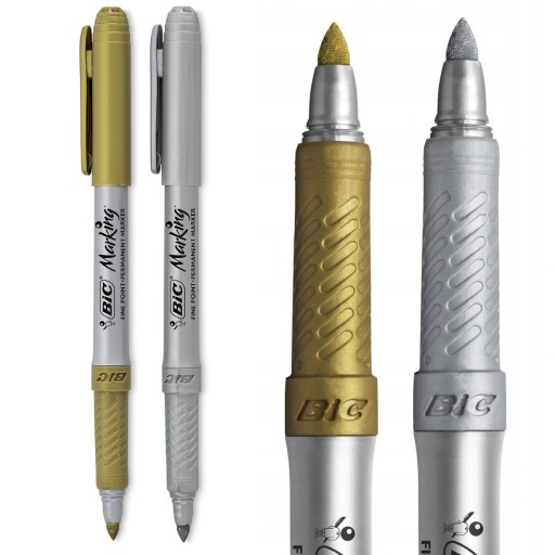 BIC PERMANENTNÝ ZNAČOVAČ METALICKÝ ZLATÝ A STRIEBORNÝ X2