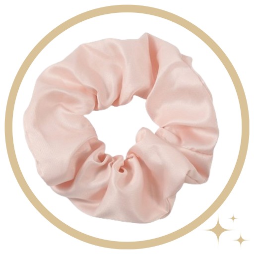 SATIN scrunchies gumička do vlasov ružová BEZPEČNÉ matné froté POHODLNÉ